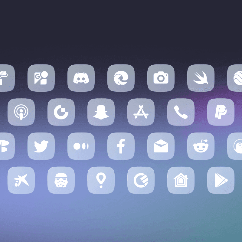 Ares Arctic icon pack preview