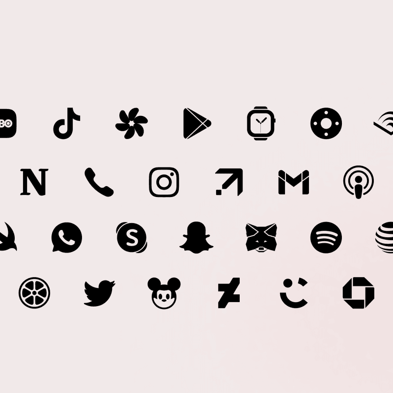 Lena Black icon pack preview