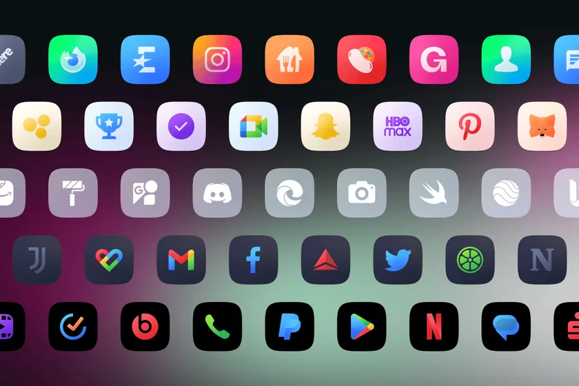 Ares Icon Packs designs in available icon pack editions