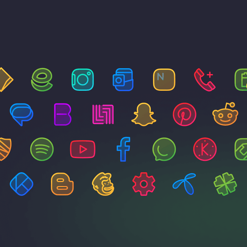 Caelus Duotone icon pack preview