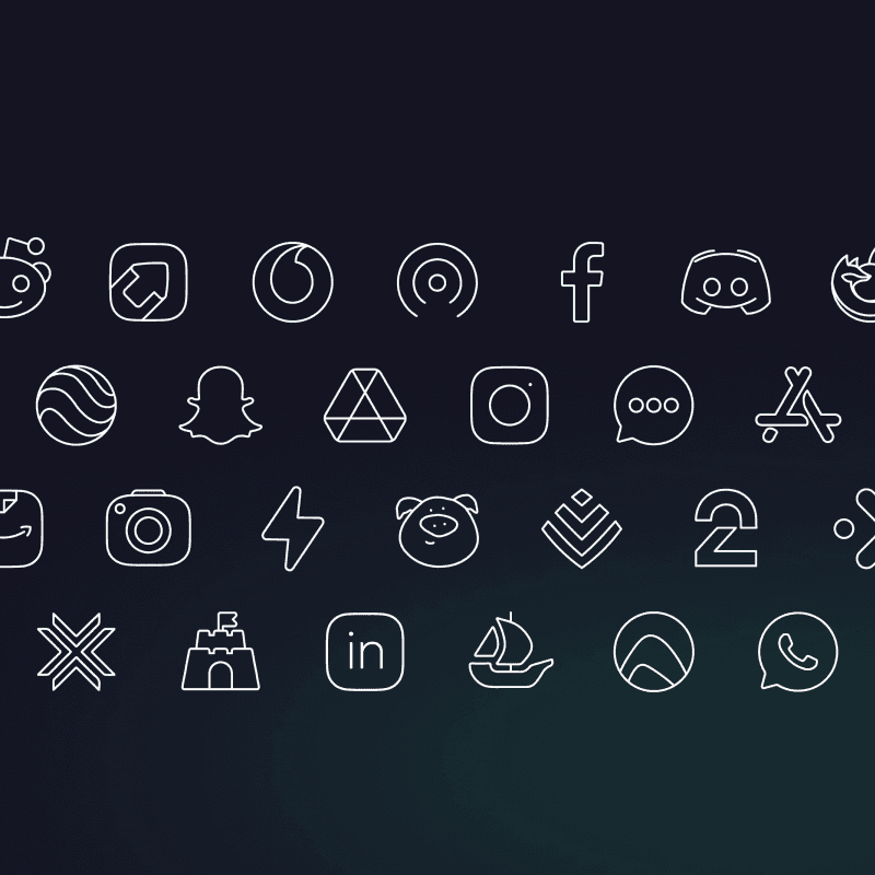Vera Outline White icon pack preview