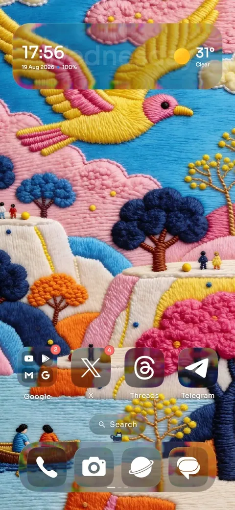 The Embroidered theme applied in One4Home